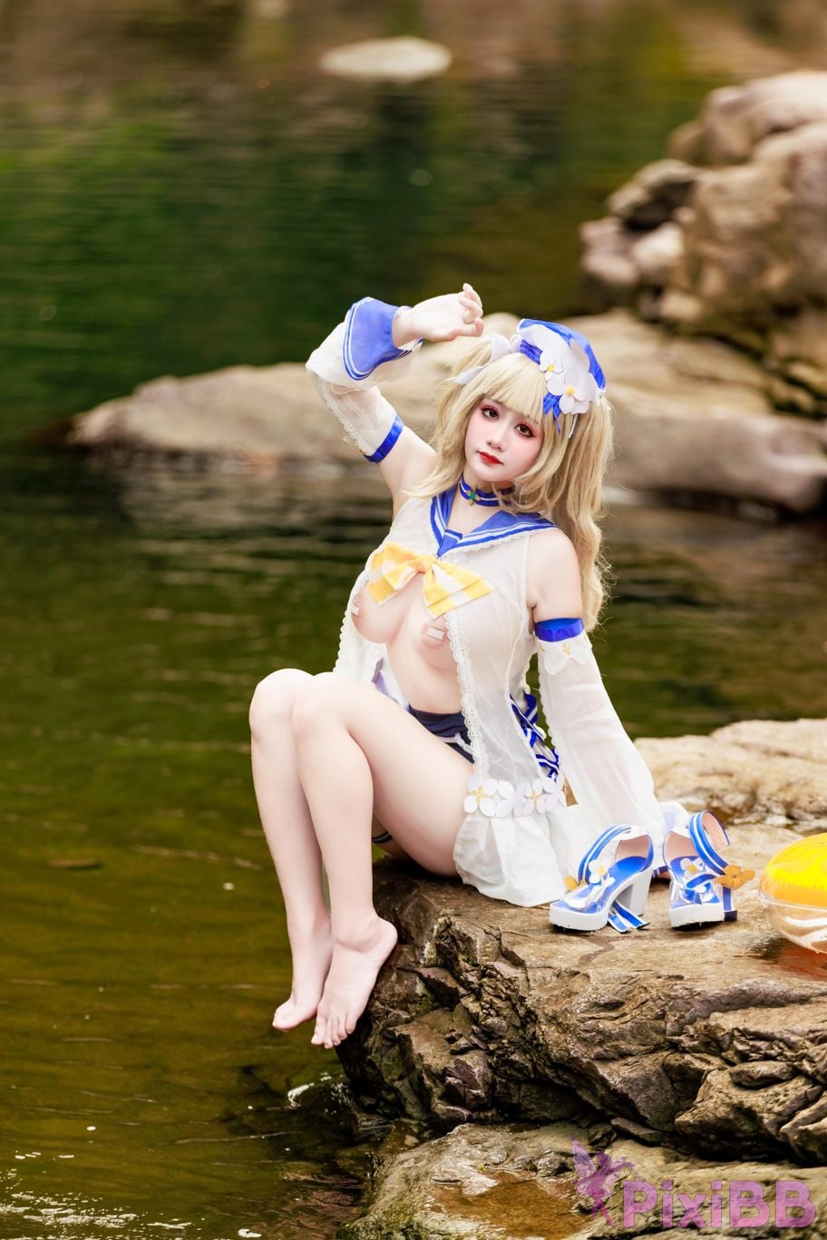 Cosplayer A Xuexue barbara swimsuit PixiBB.COM 035