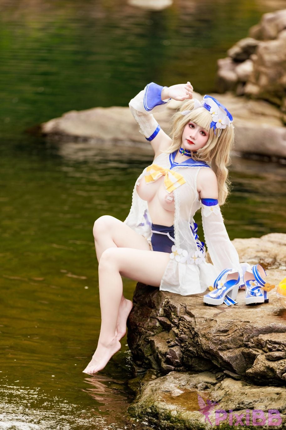 Cosplayer A Xuexue barbara swimsuit PixiBB.COM 036