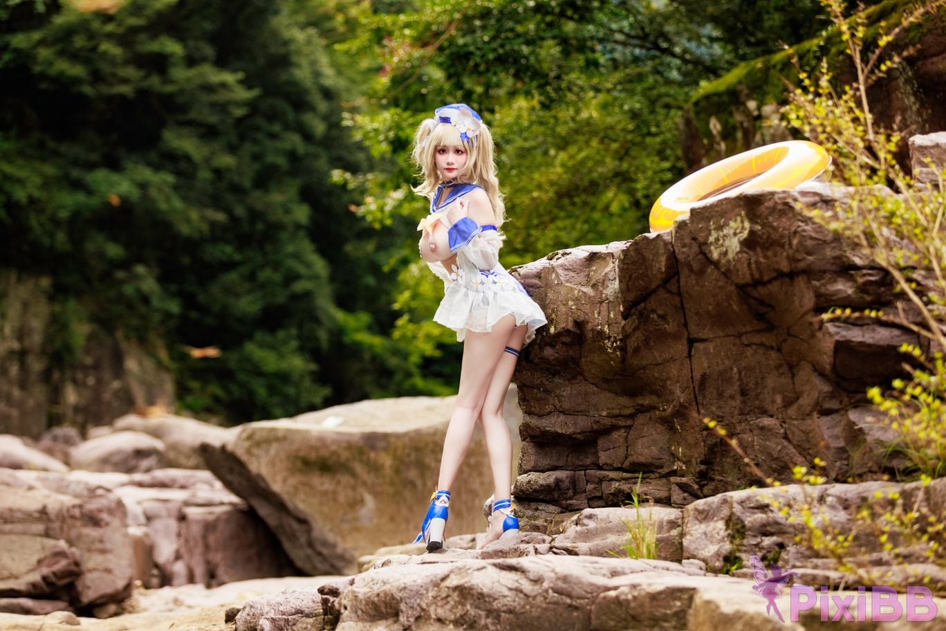 Cosplayer A Xuexue barbara swimsuit PixiBB.COM 038