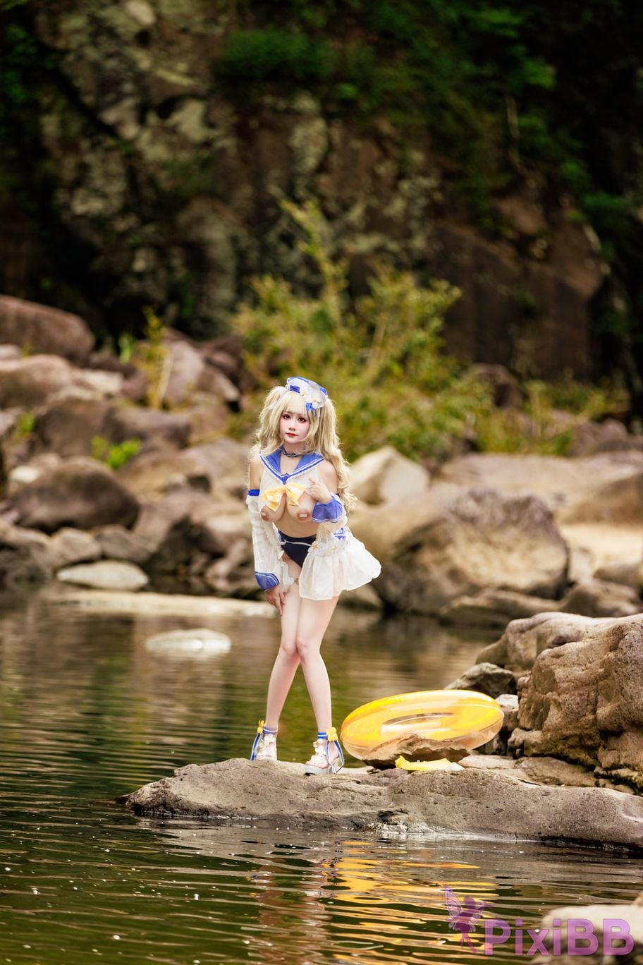 Cosplayer A Xuexue barbara swimsuit PixiBB.COM 040