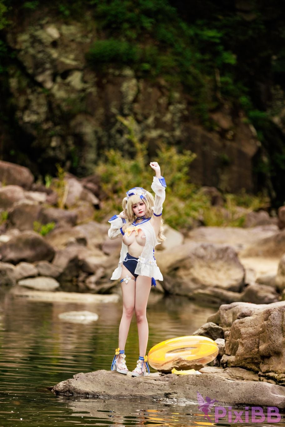 Cosplayer A Xuexue barbara swimsuit PixiBB.COM 043