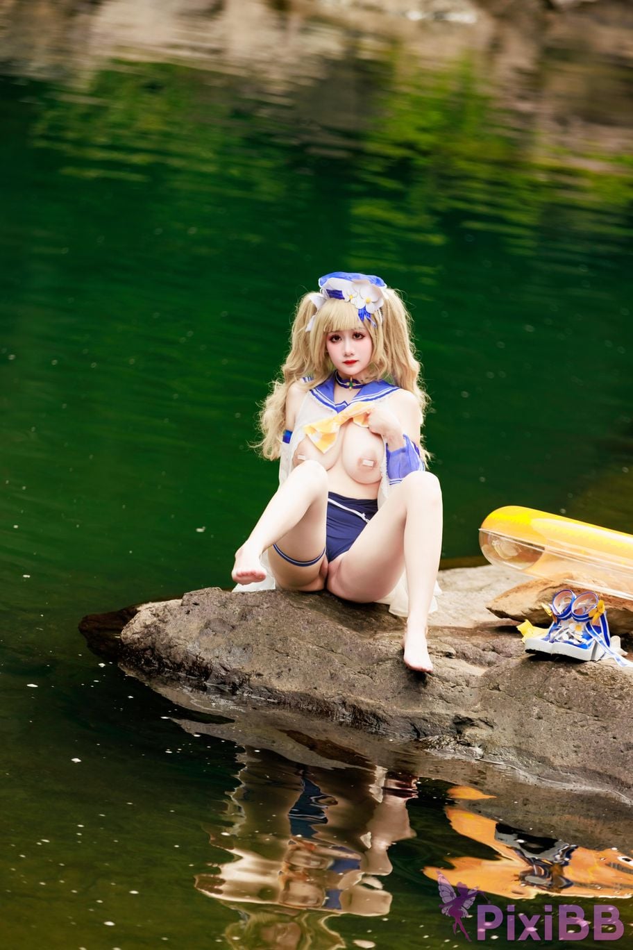 Cosplayer A Xuexue barbara swimsuit PixiBB.COM 046