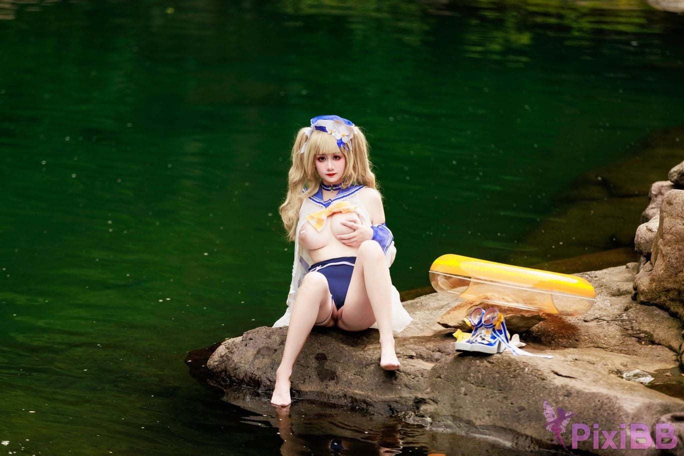Cosplayer A Xuexue barbara swimsuit PixiBB.COM 047