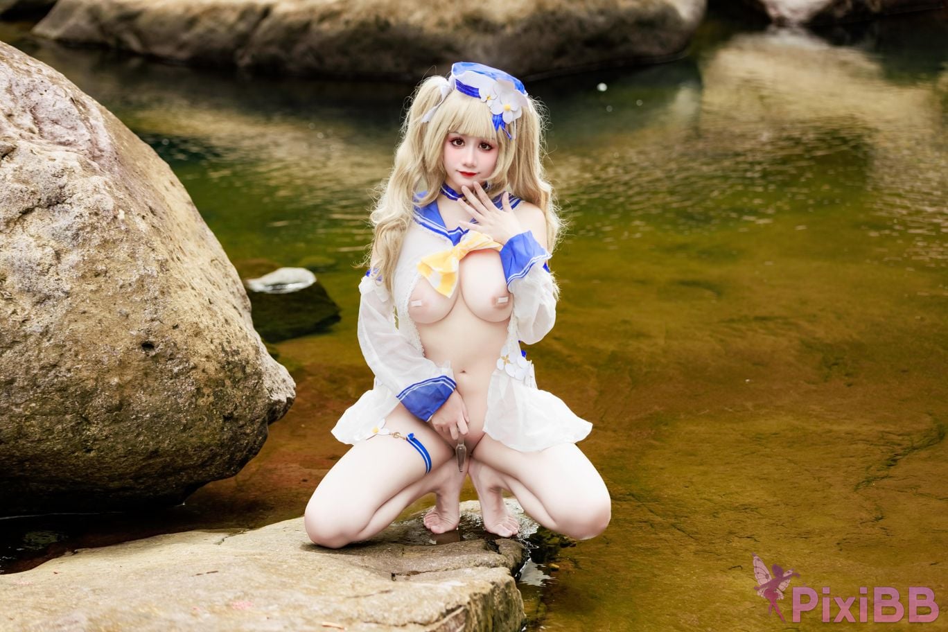Cosplayer A Xuexue barbara swimsuit PixiBB.COM 053