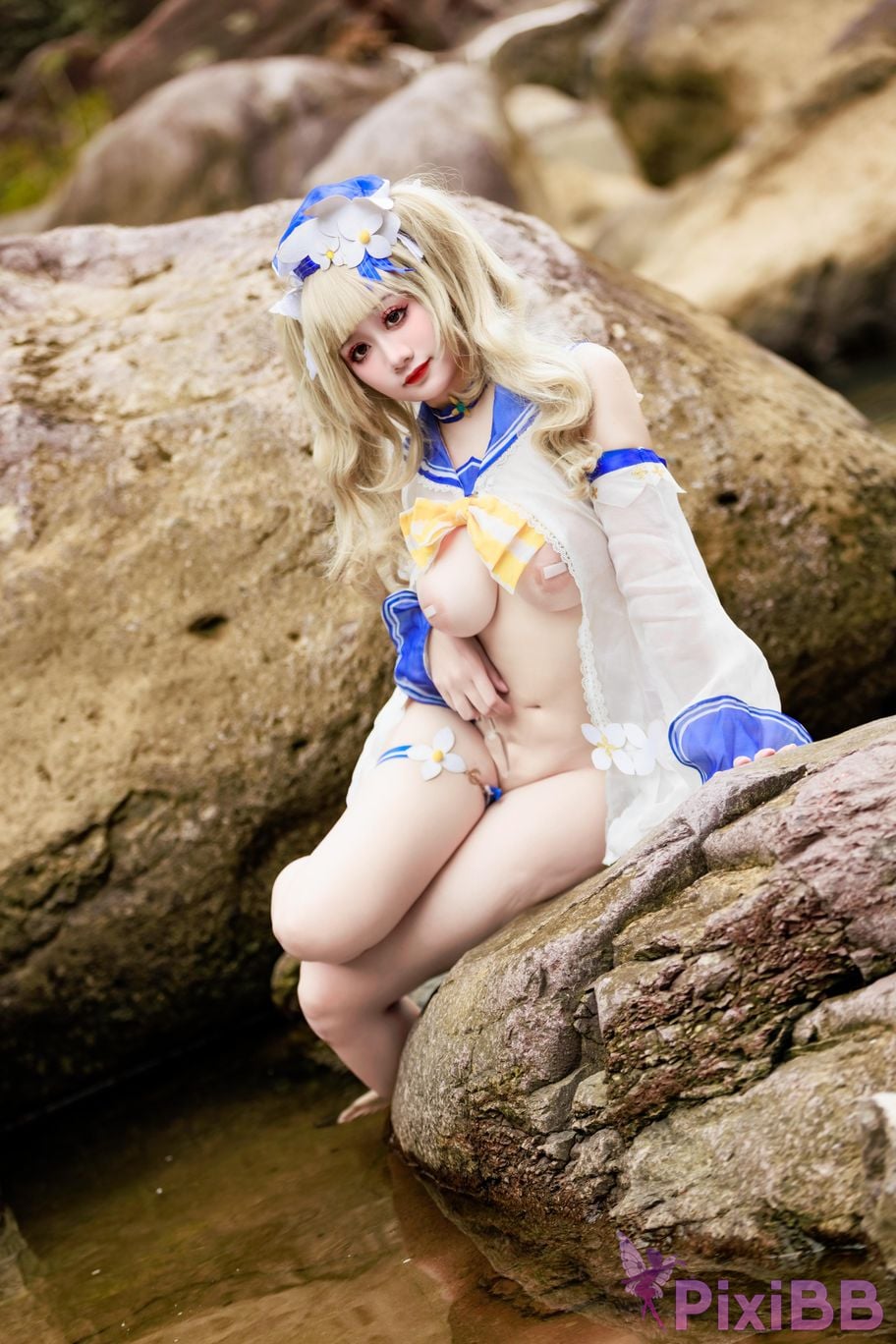 Cosplayer A Xuexue barbara swimsuit PixiBB.COM 058