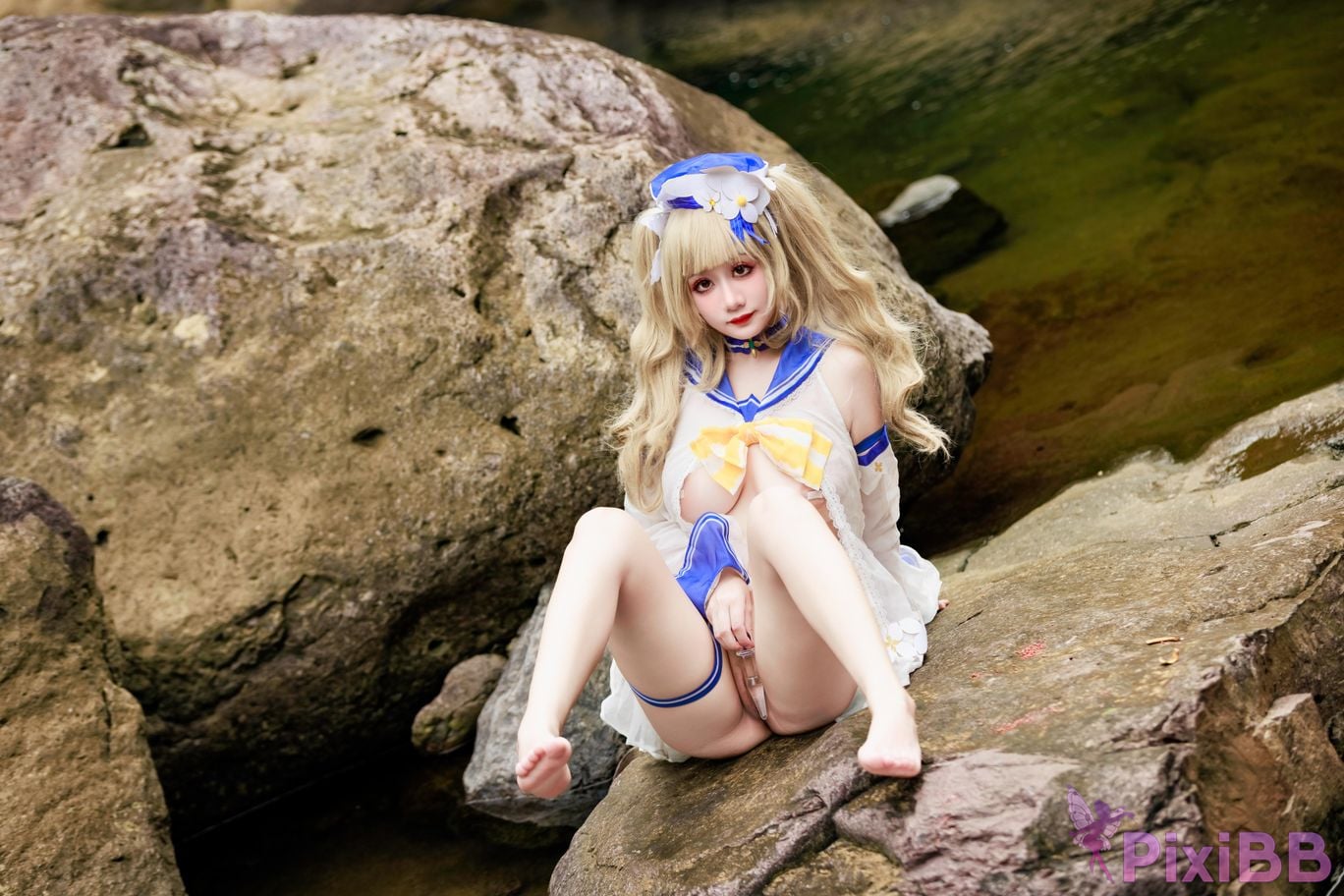 Cosplayer A Xuexue barbara swimsuit PixiBB.COM 062