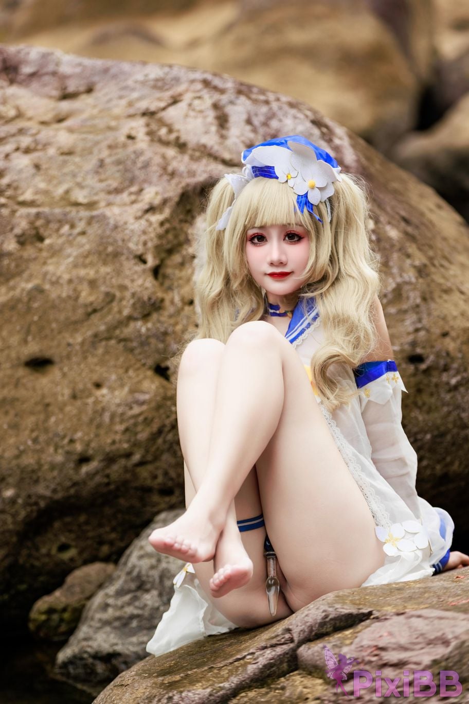Cosplayer A Xuexue barbara swimsuit PixiBB.COM 063