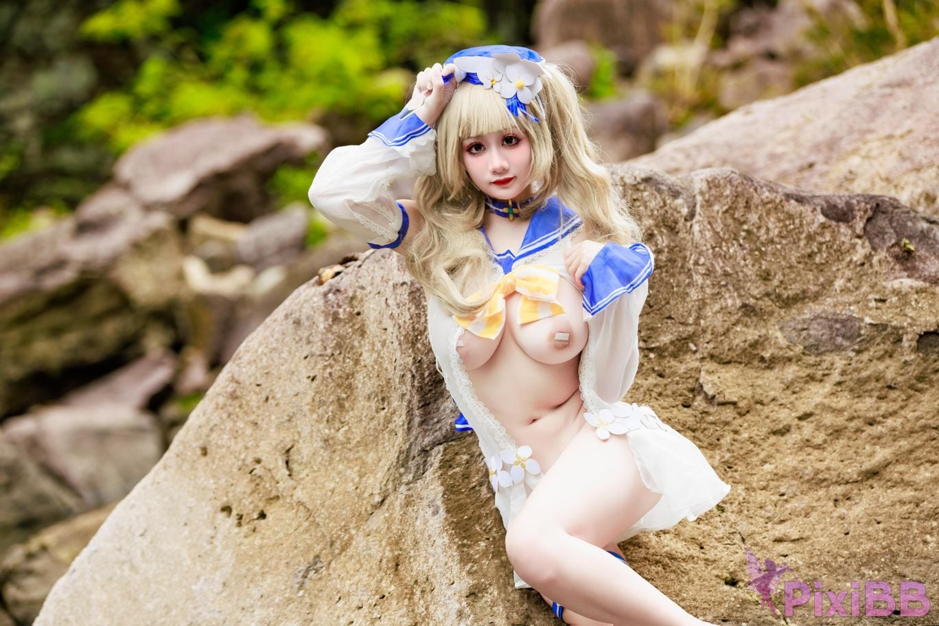 Cosplayer A Xuexue barbara swimsuit PixiBB.COM 069