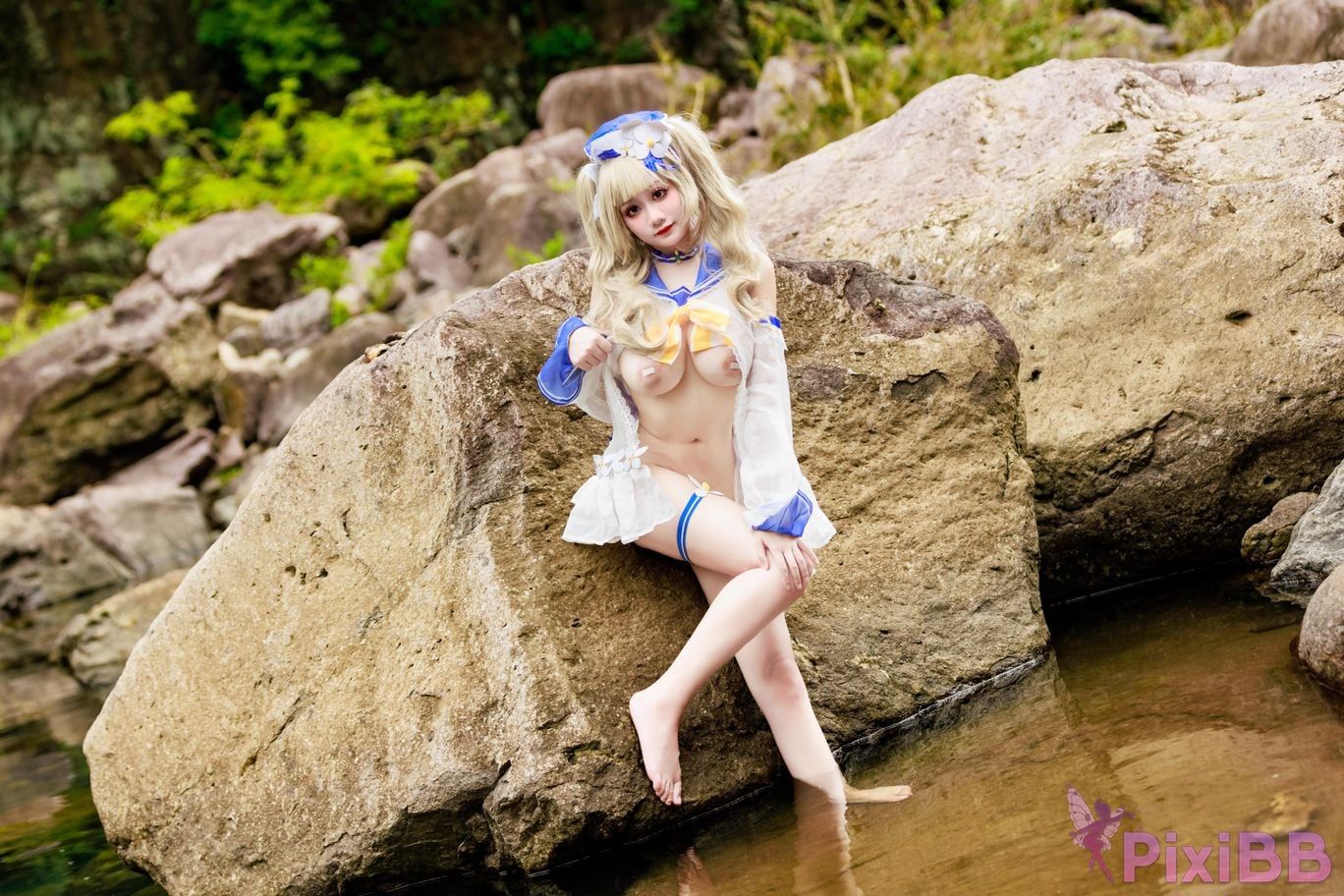 Cosplayer A Xuexue barbara swimsuit PixiBB.COM 070