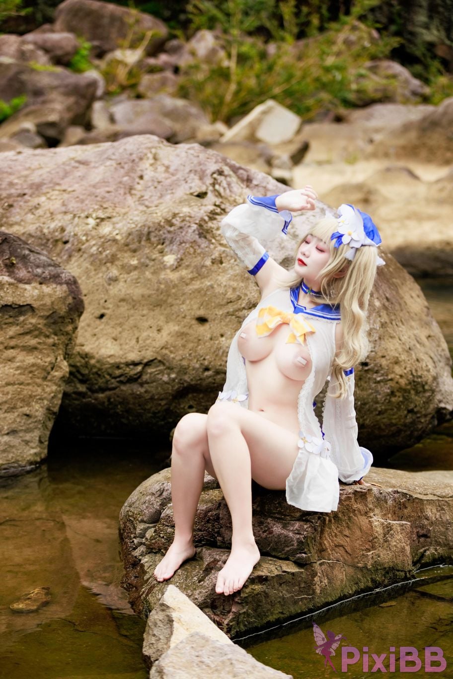Cosplayer A Xuexue barbara swimsuit PixiBB.COM 074