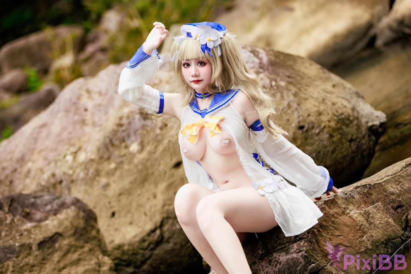 Cosplayer A Xuexue barbara swimsuit PixiBB.COM 076