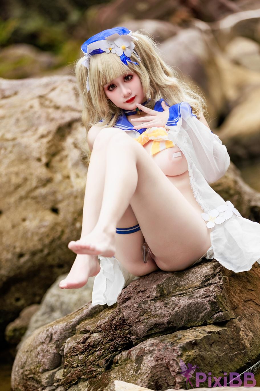 Cosplayer A Xuexue barbara swimsuit PixiBB.COM 078