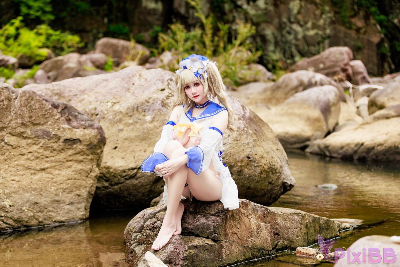 Cosplayer A Xuexue barbara swimsuit PixiBB.COM 080