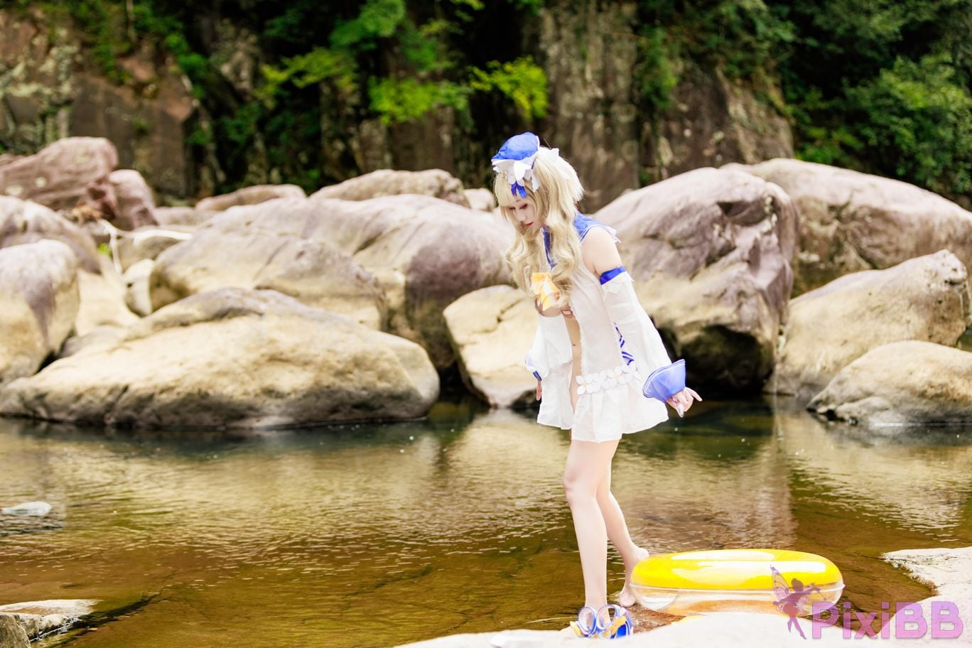 Cosplayer A Xuexue barbara swimsuit PixiBB.COM 082