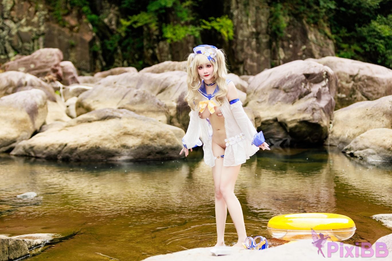 Cosplayer A Xuexue barbara swimsuit PixiBB.COM 083