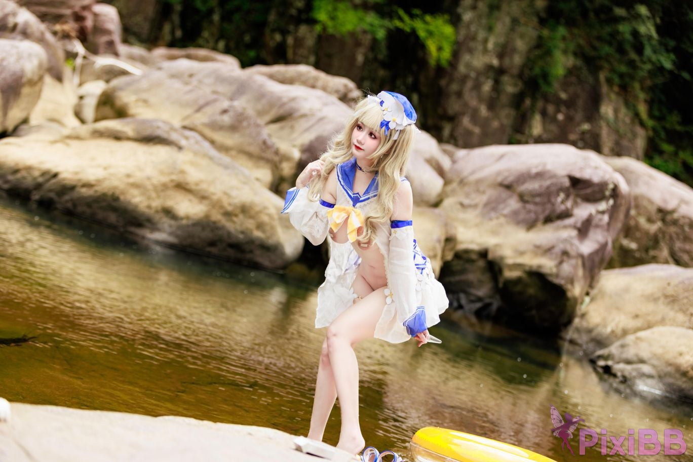 Cosplayer A Xuexue barbara swimsuit PixiBB.COM 085