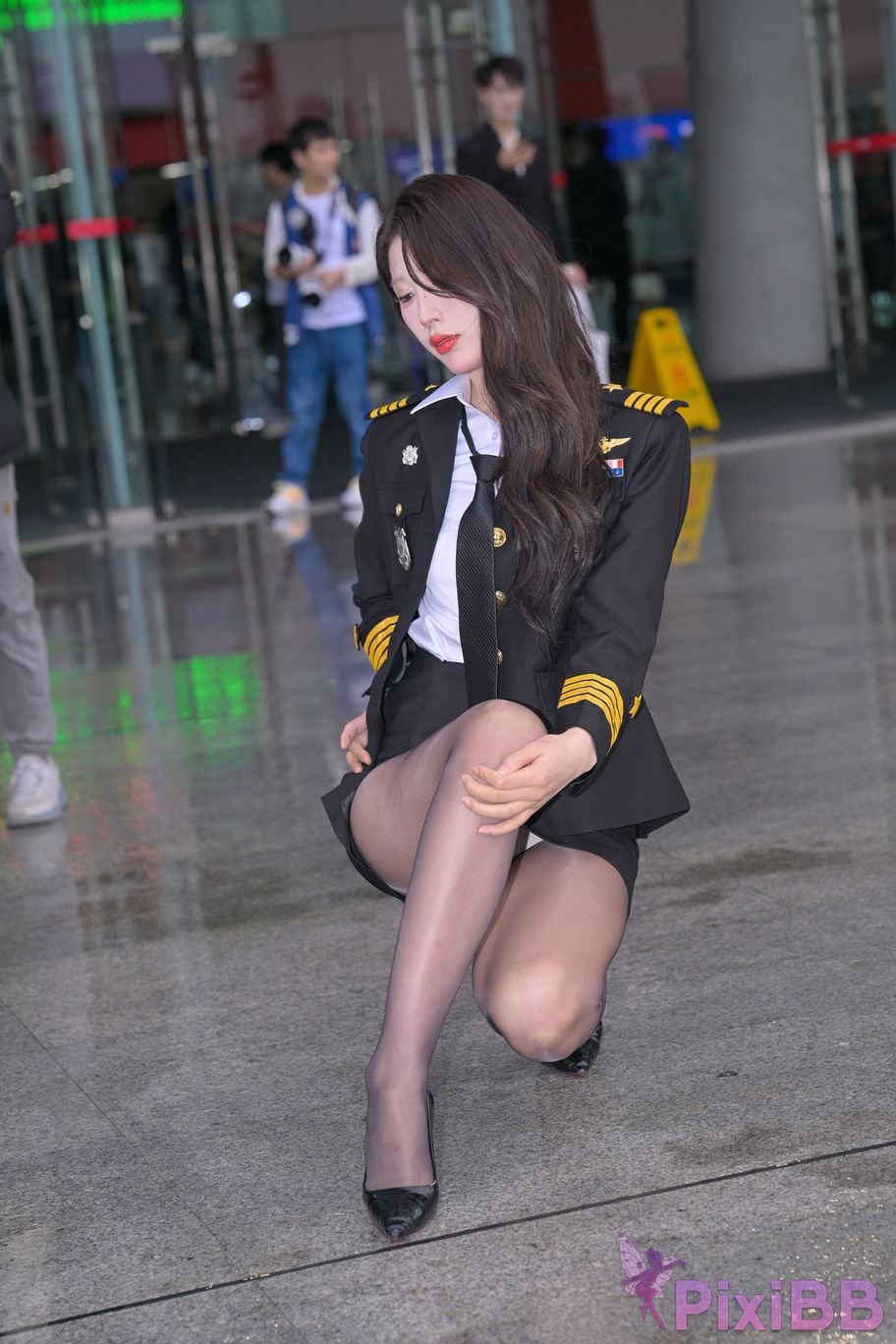 Featured Street Photography Works No.6007 uniform black stockings PixiBB.COM 038