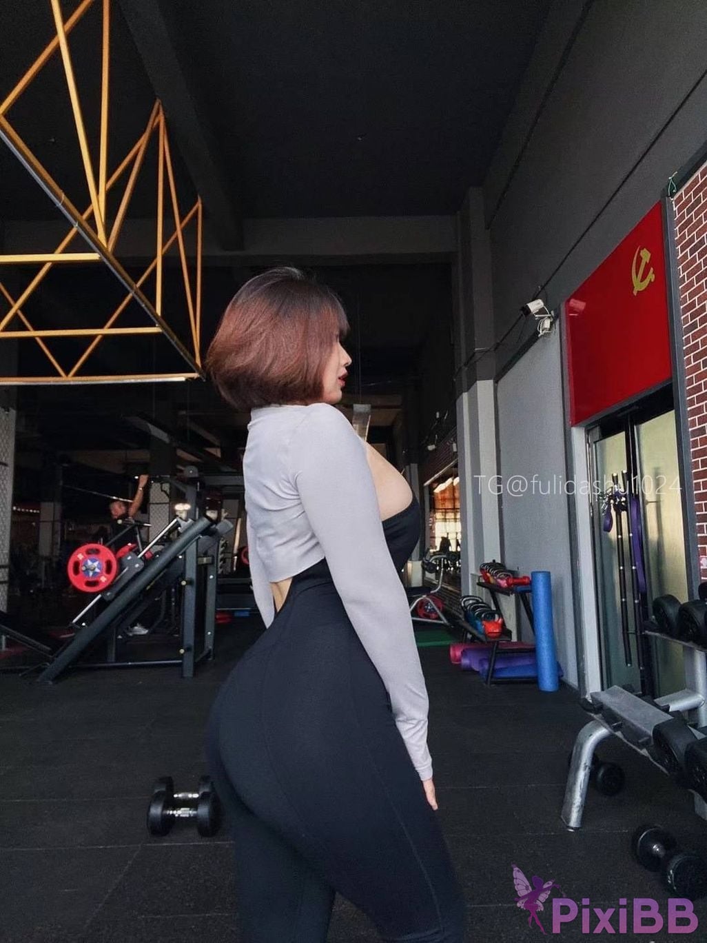 OtherXXX Yu Chi Suer BBW mature woman Uniform underwear micro tight ring PixiBB.COM 002