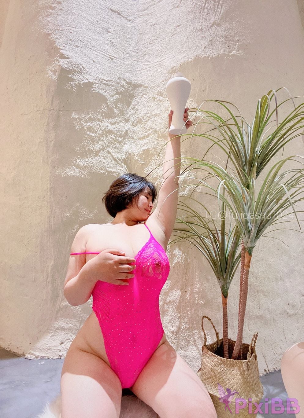 OtherXXX Yu Chi Suer BBW mature woman Uniform underwear micro tight ring PixiBB.COM 048