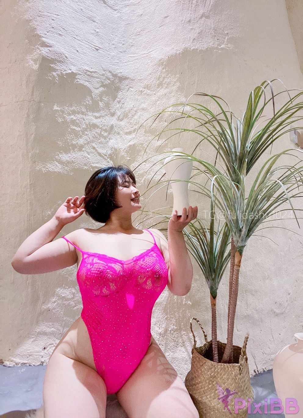 OtherXXX Yu Chi Suer BBW mature woman Uniform underwear micro tight ring PixiBB.COM 049