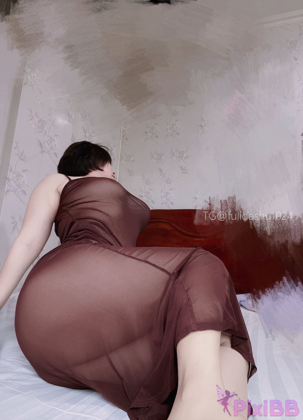 OtherXXX Yu Chi Suer BBW mature woman Uniform underwear micro tight ring PixiBB.COM 099