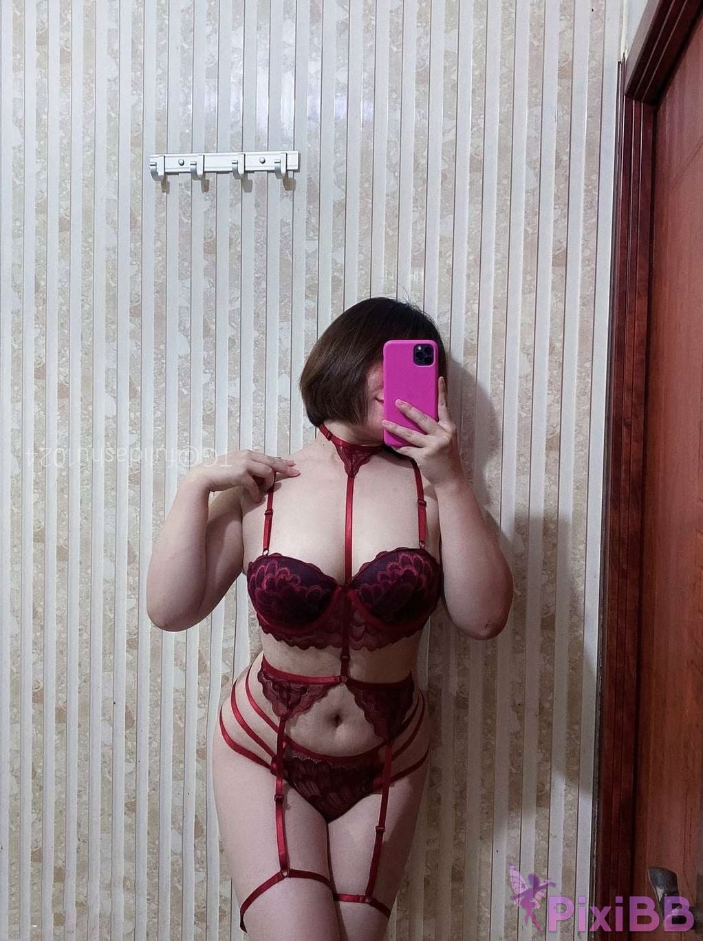 OtherXXX Yu Chi Suer BBW mature woman Uniform underwear micro tight ring PixiBB.COM 116
