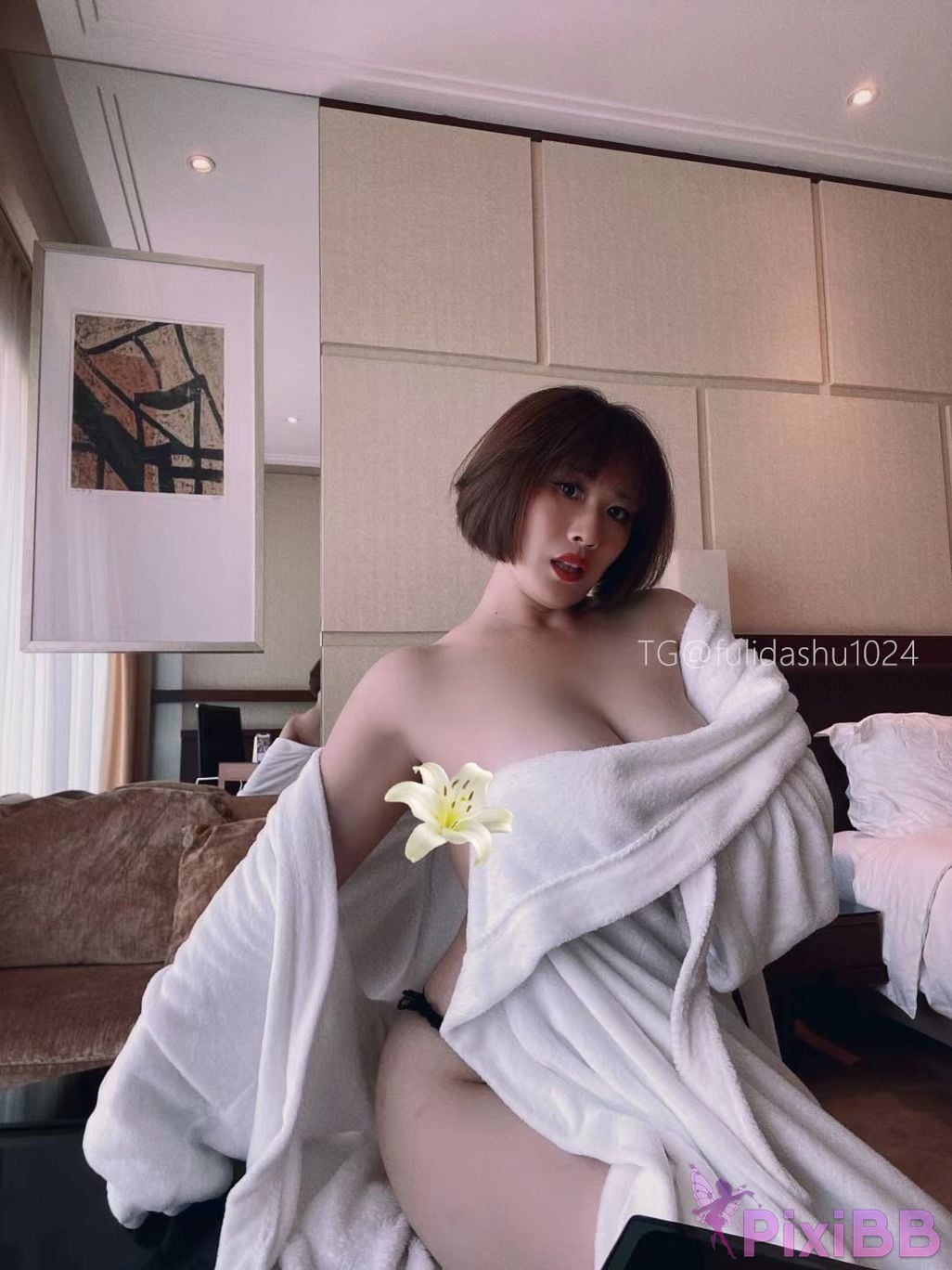OtherXXX Yu Chi Suer BBW mature woman Uniform underwear micro tight ring PixiBB.COM 123