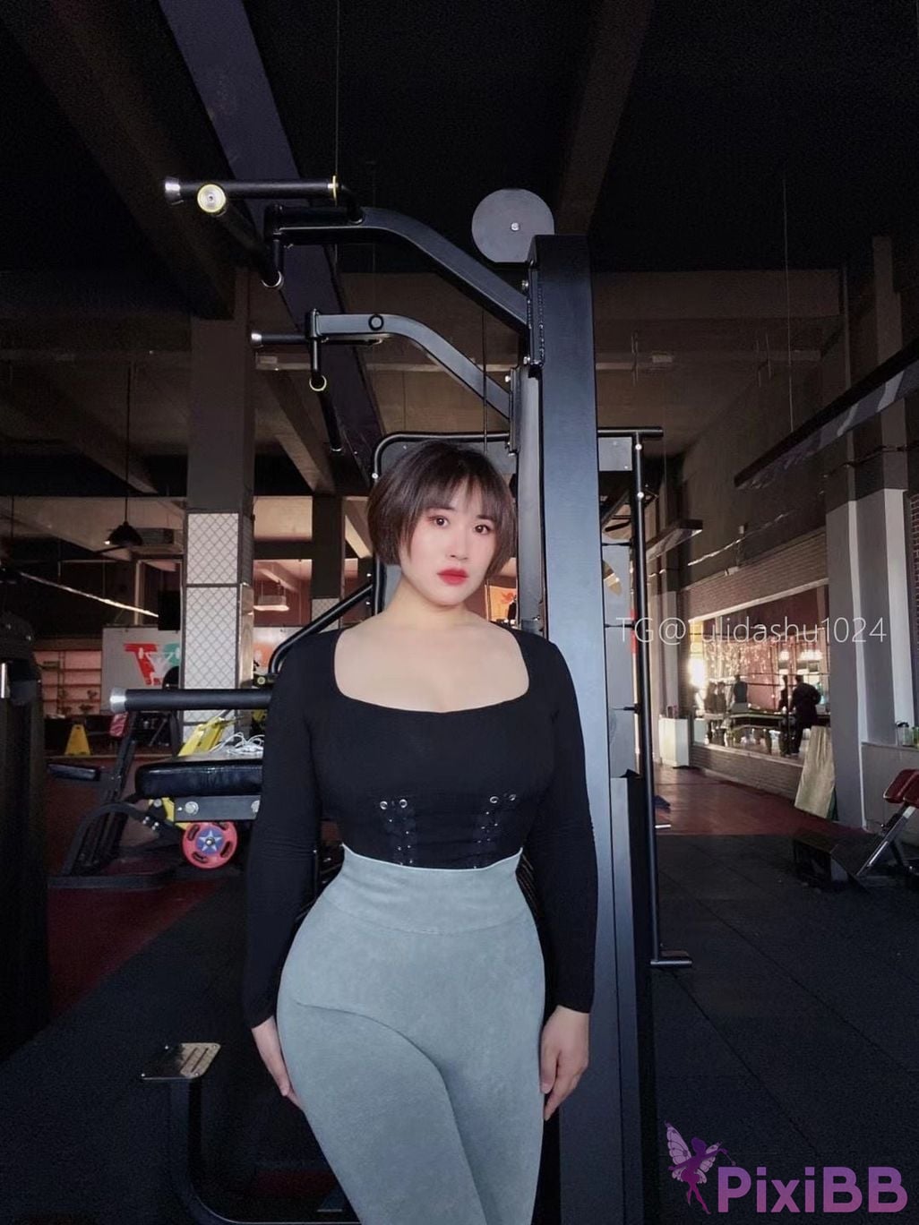 OtherXXX Yu Chi Suer BBW mature woman Uniform underwear micro tight ring PixiBB.COM 133
