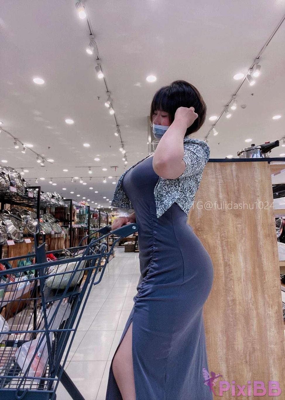 OtherXXX Yu Chi Suer BBW mature woman Uniform underwear micro tight ring PixiBB.COM 152