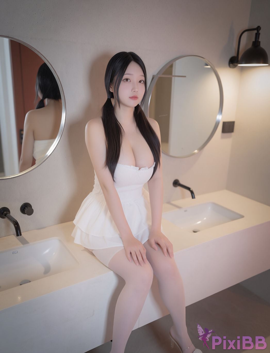 AI Enhanced Pure Media Vol.338 Suji profit In Bathroom PixiBB.COM 002