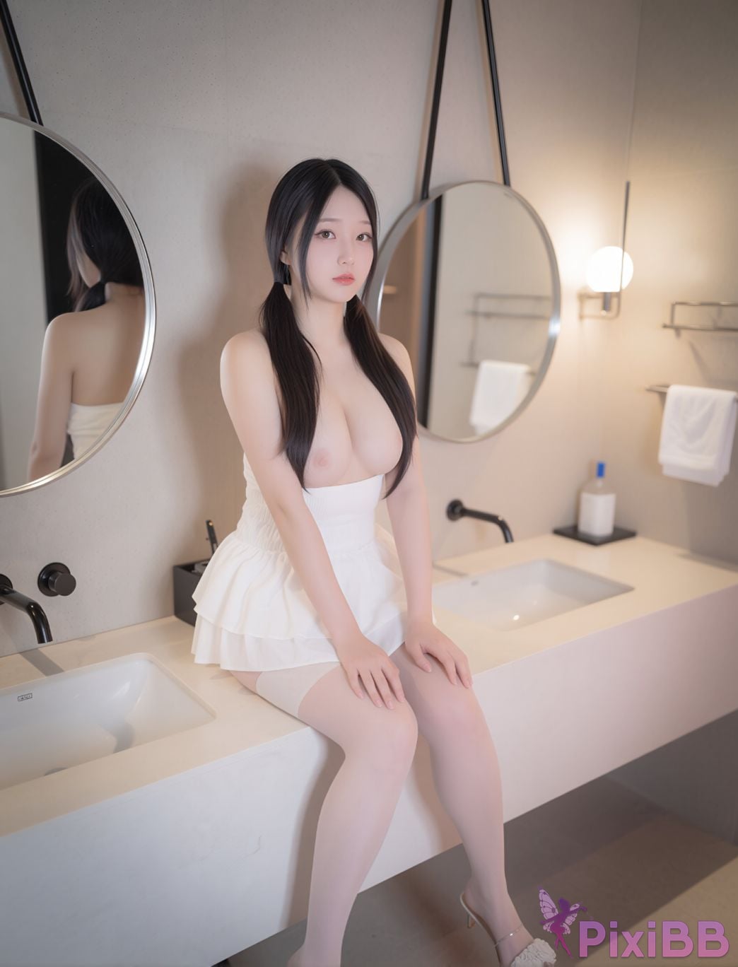 AI Enhanced Pure Media Vol.338 Suji profit In Bathroom PixiBB.COM 006