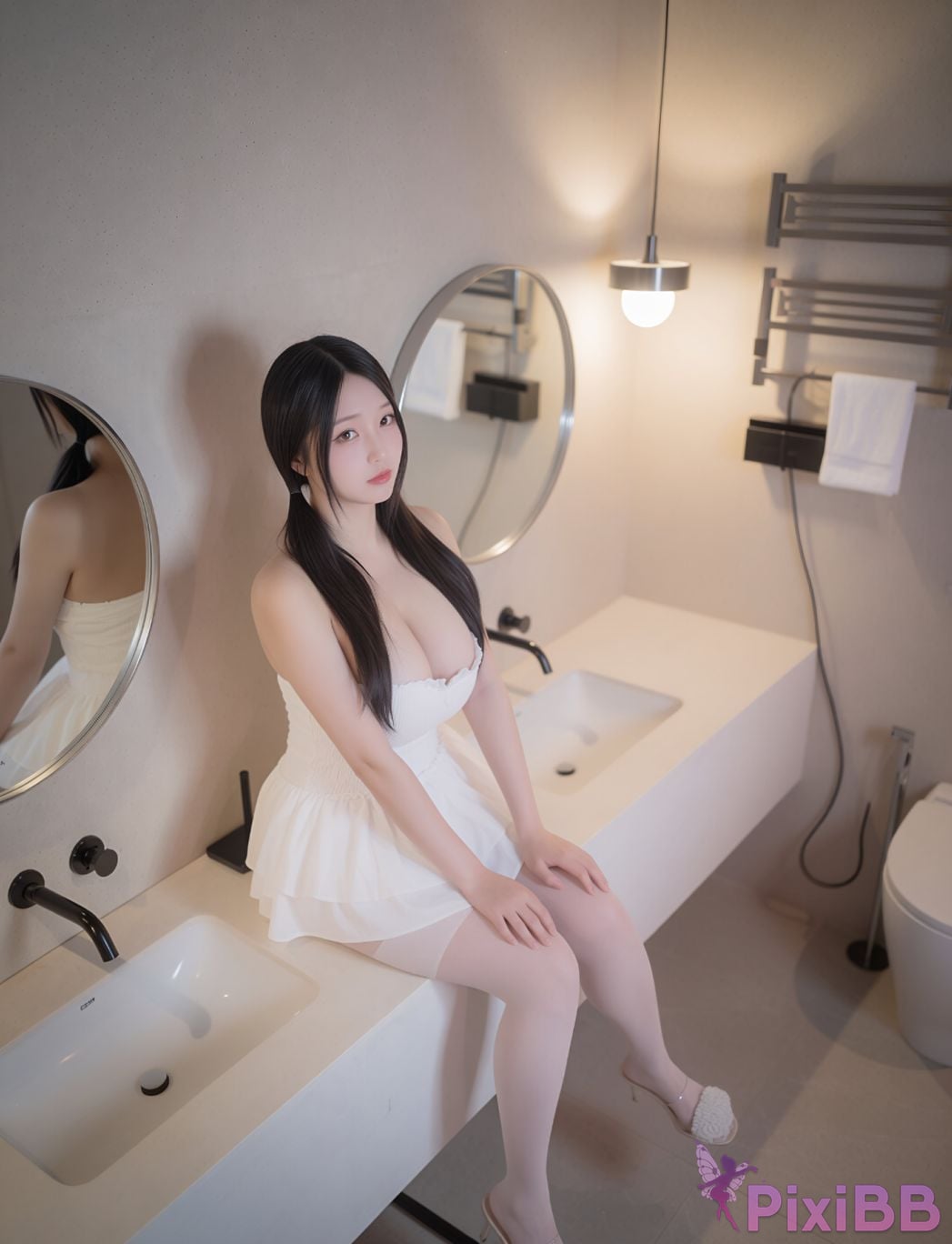 AI Enhanced Pure Media Vol.338 Suji profit In Bathroom PixiBB.COM 096
