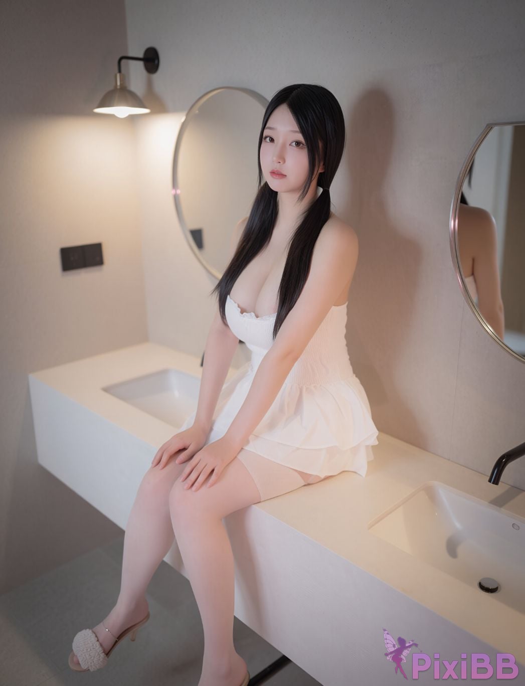 AI Enhanced Pure Media Vol.338 Suji profit In Bathroom PixiBB.COM 107