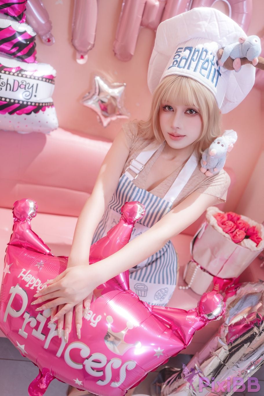 Cosplayer Deer eight years old Small powder private party PixiBB.COM 015