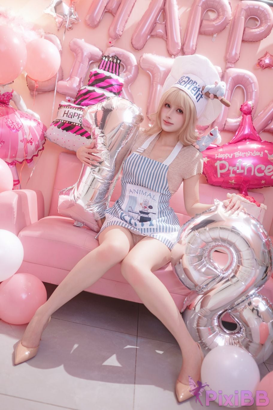 Cosplayer Deer eight years old Small powder private party PixiBB.COM 022