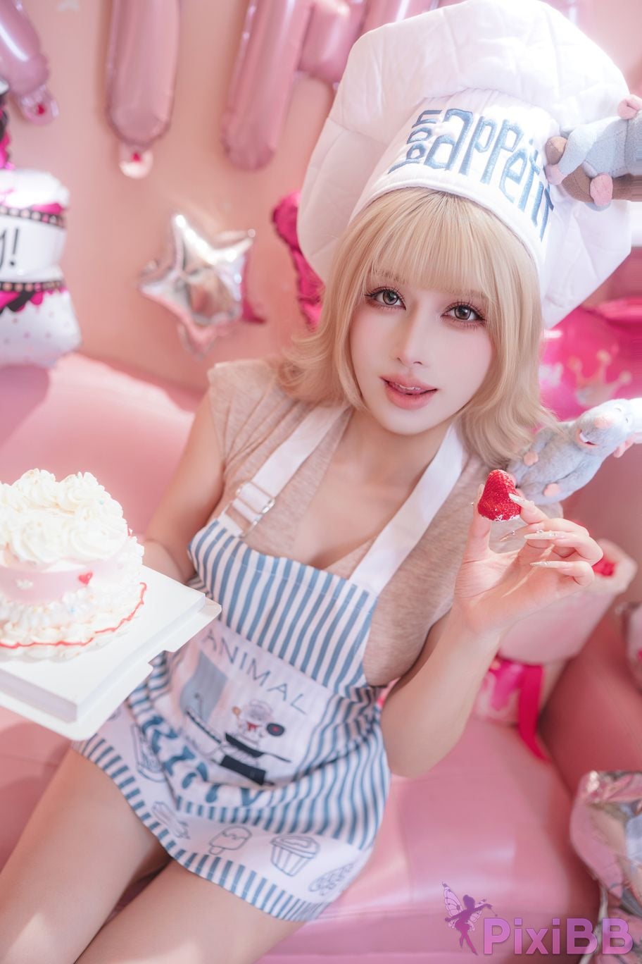 Cosplayer Deer eight years old Small powder private party PixiBB.COM 030