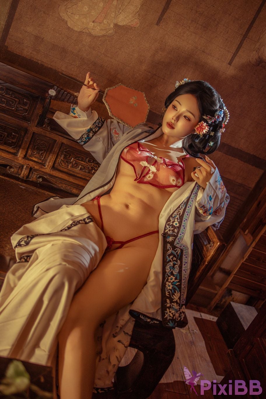Cosplayer Titanium alloy TiTi rouge button PixiBB.COM 012