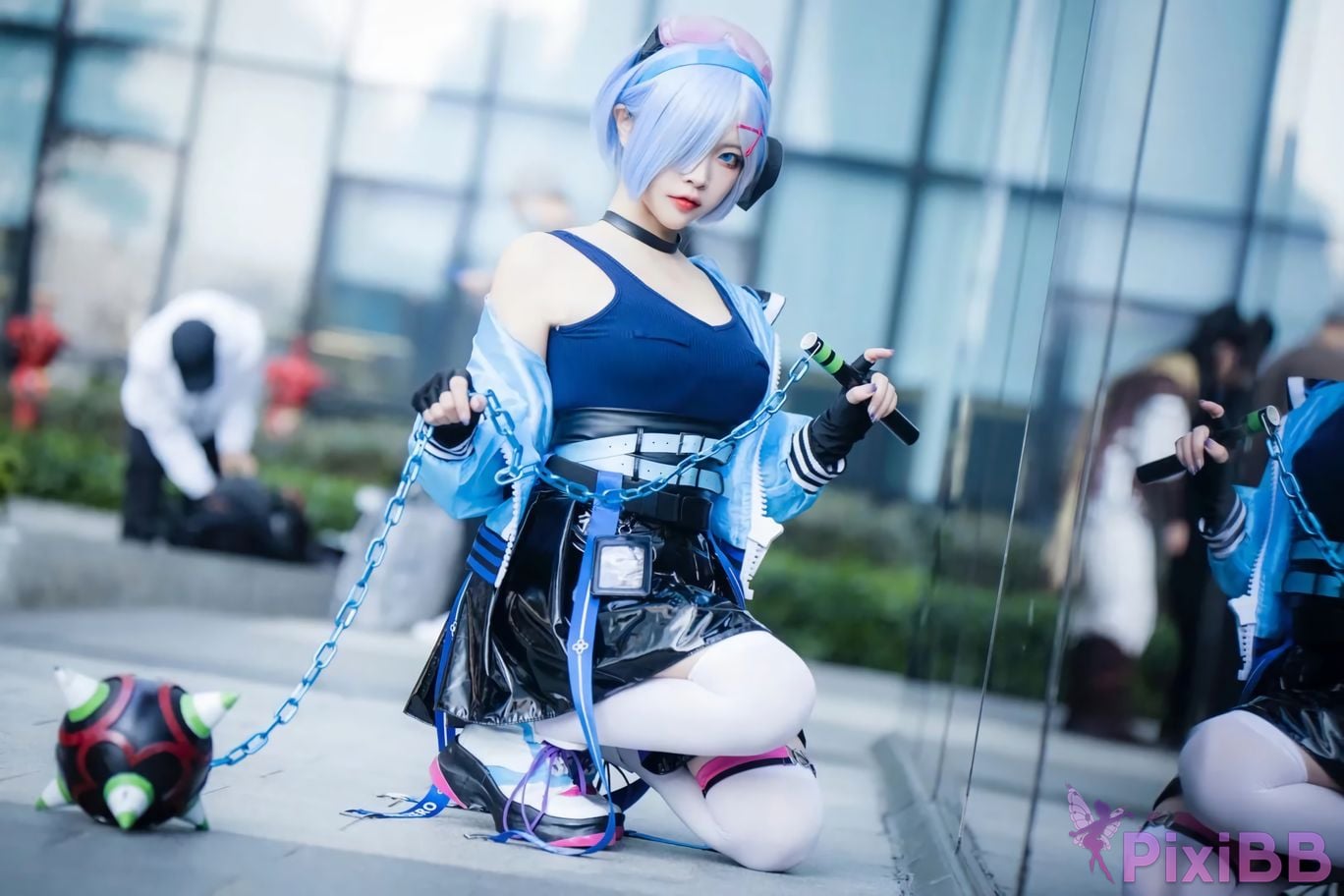 Cosplayer Miyamoto Sakura Second Assistant Nisa Rem Ram scene photo PixiBB.COM 008