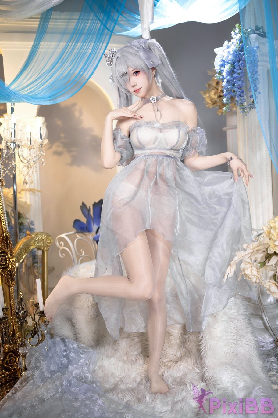 Cosplayer Crispy cake yaki NIKKE cinderella crystal princess PixiBB.COM 017