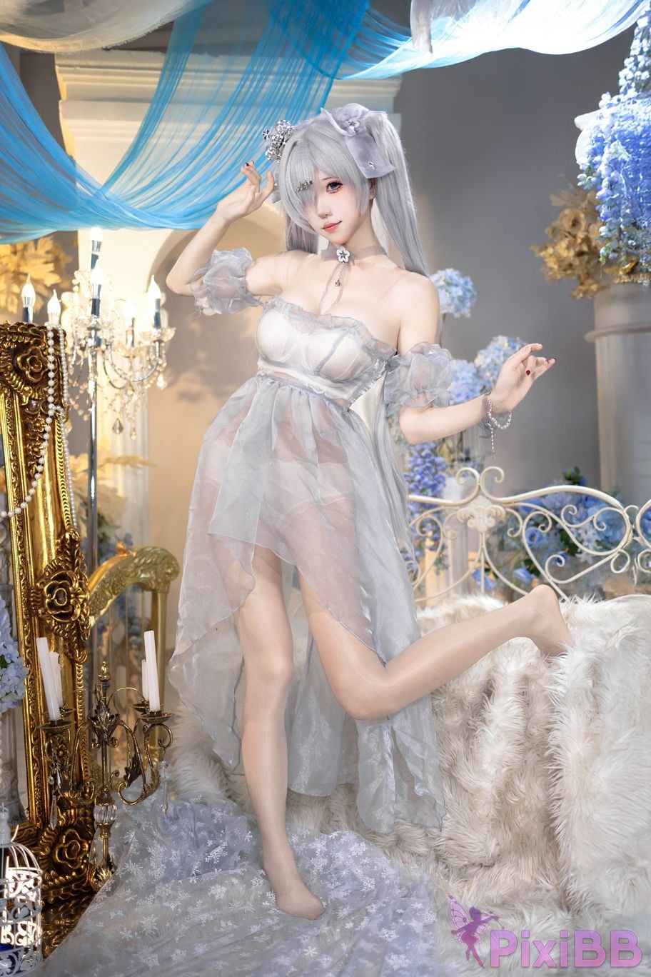 Cosplayer Crispy cake yaki NIKKE cinderella crystal princess PixiBB.COM 018