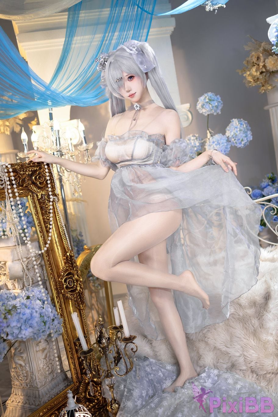 Cosplayer Crispy cake yaki NIKKE cinderella crystal princess PixiBB.COM 019