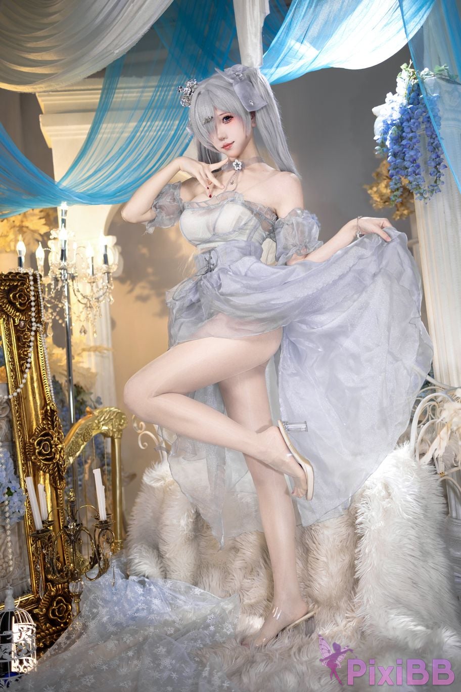 Cosplayer Crispy cake yaki NIKKE cinderella crystal princess PixiBB.COM 055