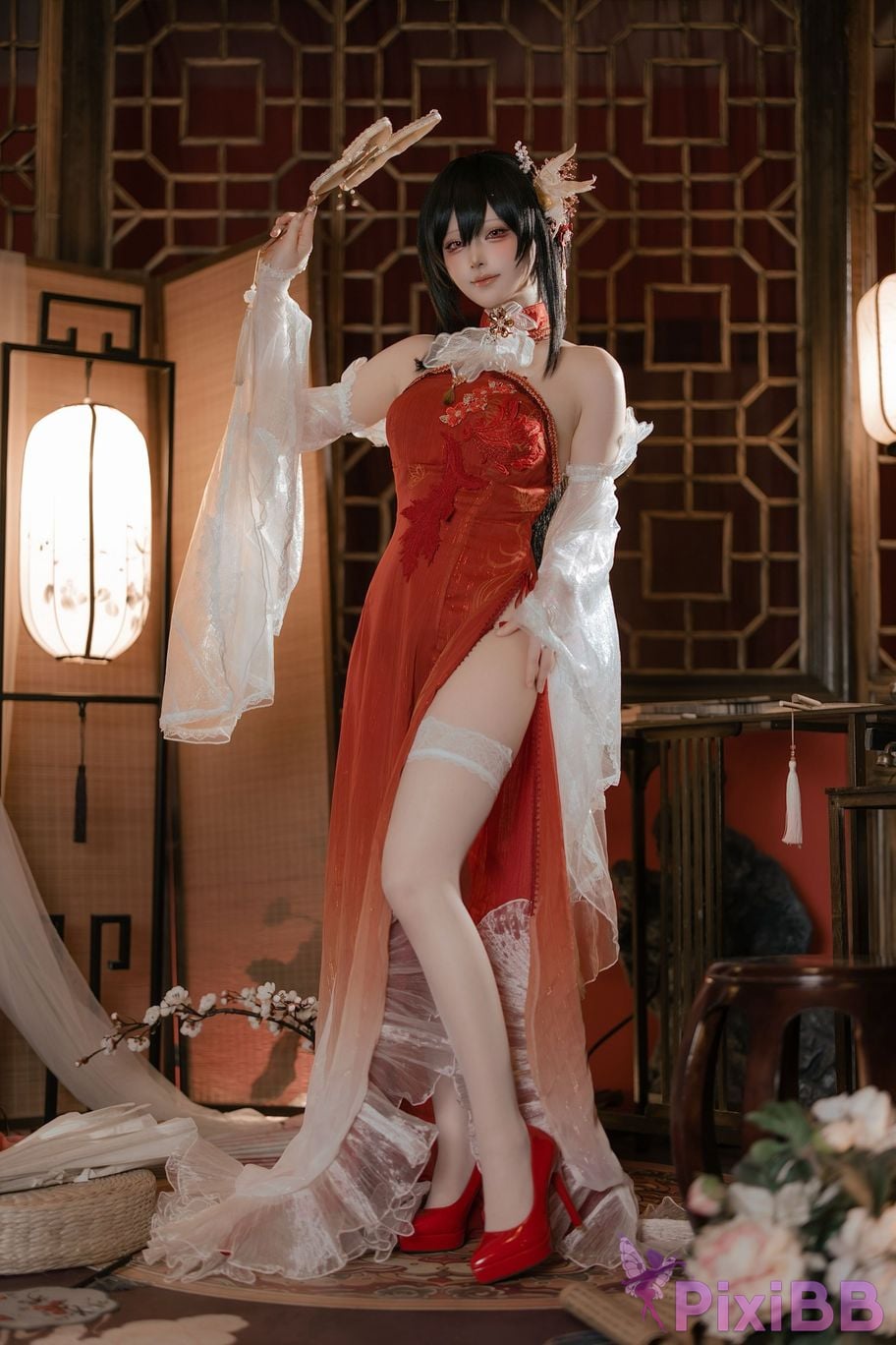 Cosplayer Island fish azur lane Zhenhai Beautiful night PixiBB.COM 001