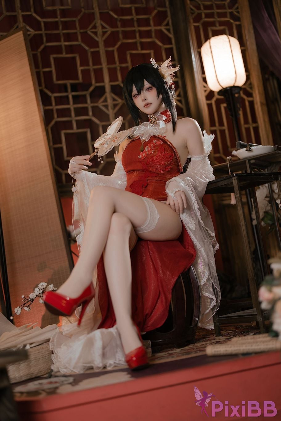 Cosplayer Island fish azur lane Zhenhai Beautiful night PixiBB.COM 003