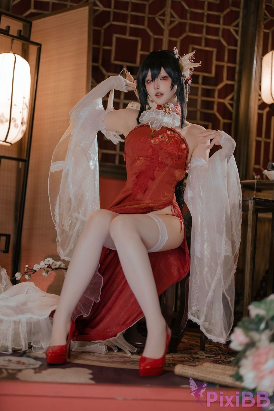 Cosplayer Island fish azur lane Zhenhai Beautiful night PixiBB.COM 005