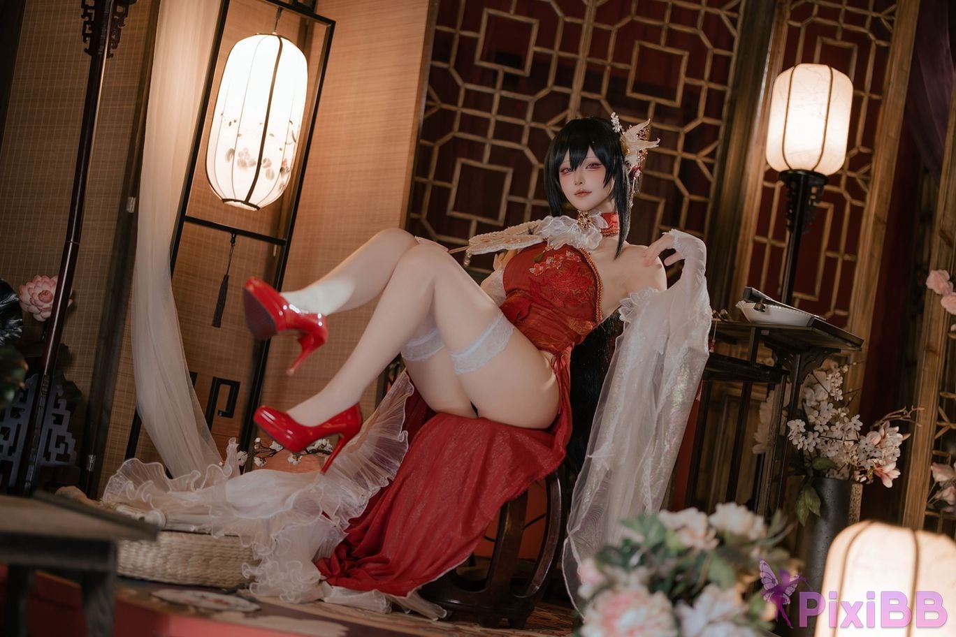 Cosplayer Island fish azur lane Zhenhai Beautiful night PixiBB.COM 007