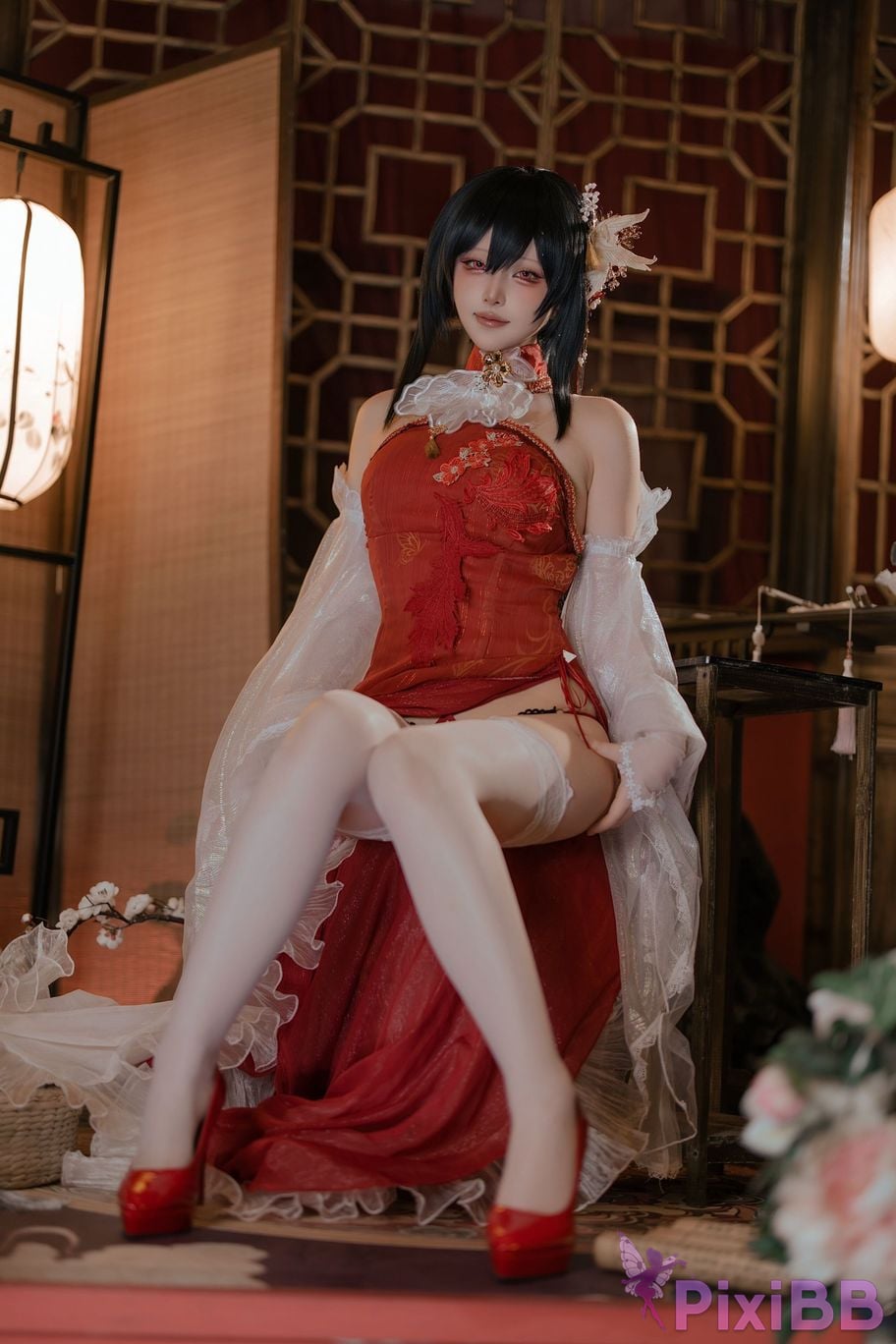 Cosplayer Island fish azur lane Zhenhai Beautiful night PixiBB.COM 012
