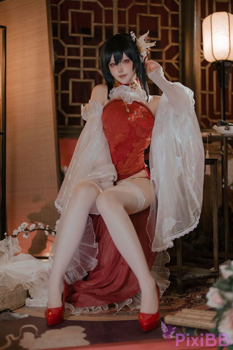 Cosplayer Island fish azur lane Zhenhai Beautiful night PixiBB.COM 013