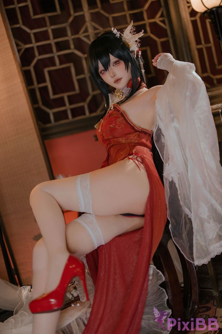 Cosplayer Island fish azur lane Zhenhai Beautiful night PixiBB.COM 016