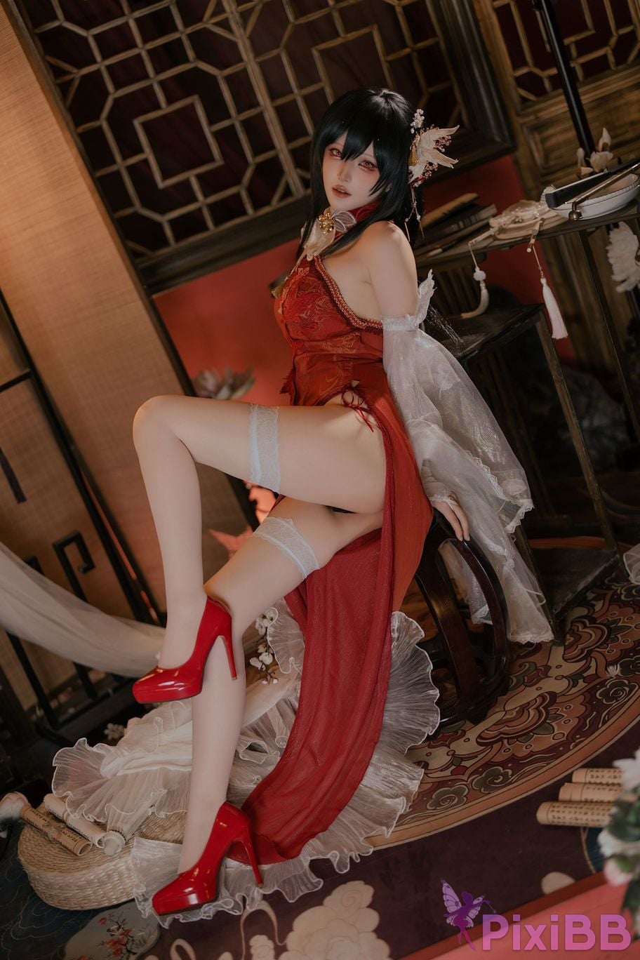 Cosplayer Island fish azur lane Zhenhai Beautiful night PixiBB.COM 017